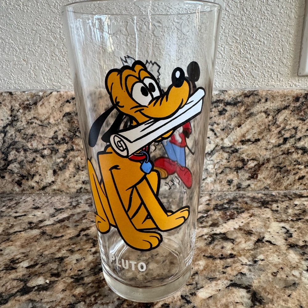 Vintage‎ 1978 Pepsi Glass Mickey Mouse & Pluto